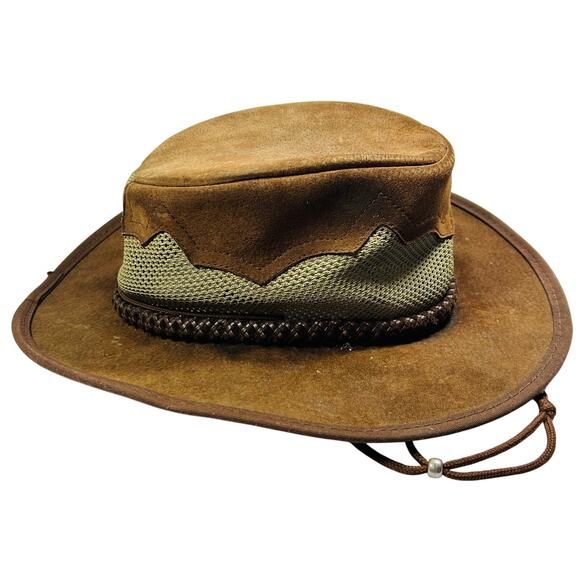 Monterey Bay 8" SIROCCO Unisex Hat Suede Leather Mesh USA - Picture 9 of 16